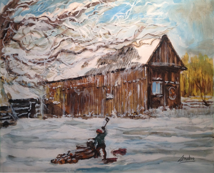 CanadianWinterLogger20x24acrylic.JPG