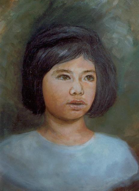 Asian Young Girl 20x24 acrylic