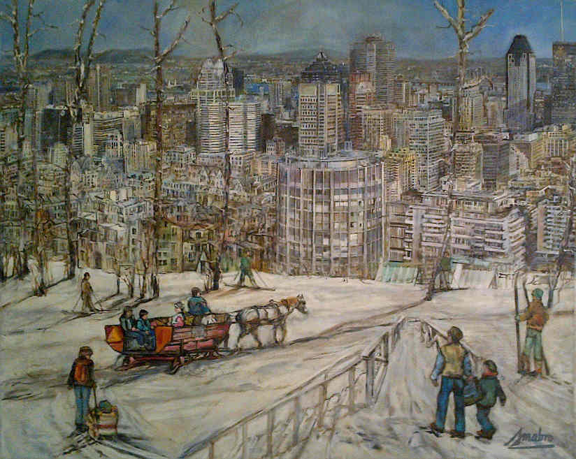 Mont-Royal Panorama 60x48, Oil on canvas