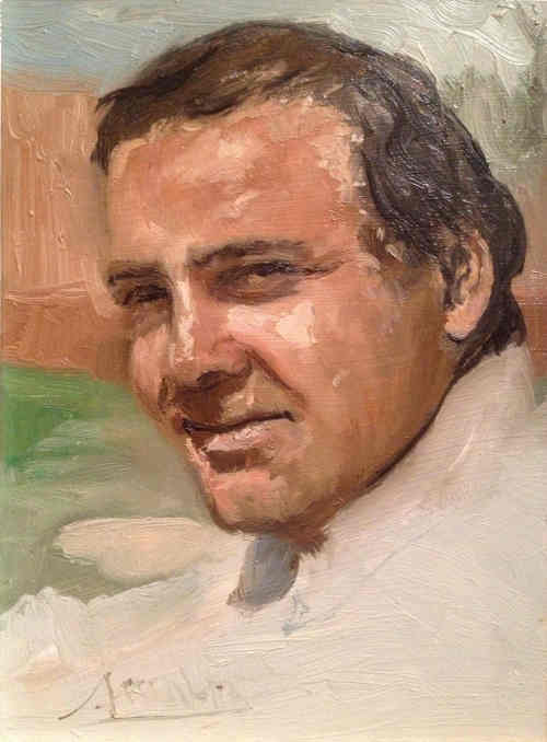 Self Portrait, 5inx7in oil on panel