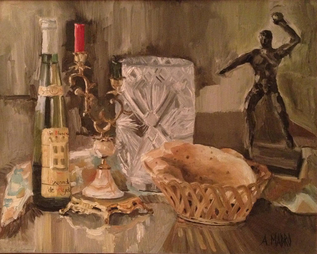 wineCrystalVaseAndBread20x24oil