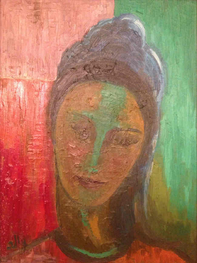 Woman's Head 1971 After Henri Matisse, oil on panel 18inx24in