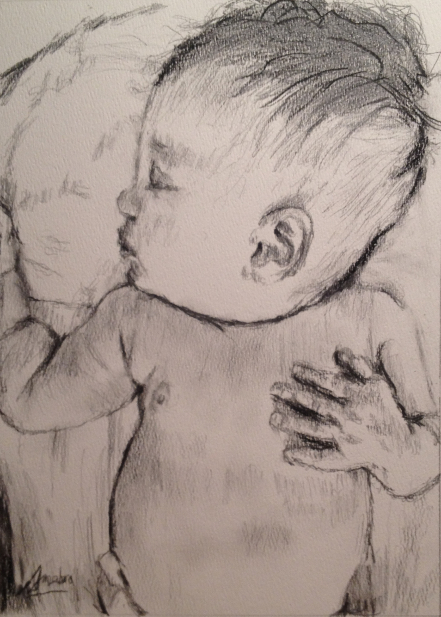 zoe, 8inx11in pencil on paper